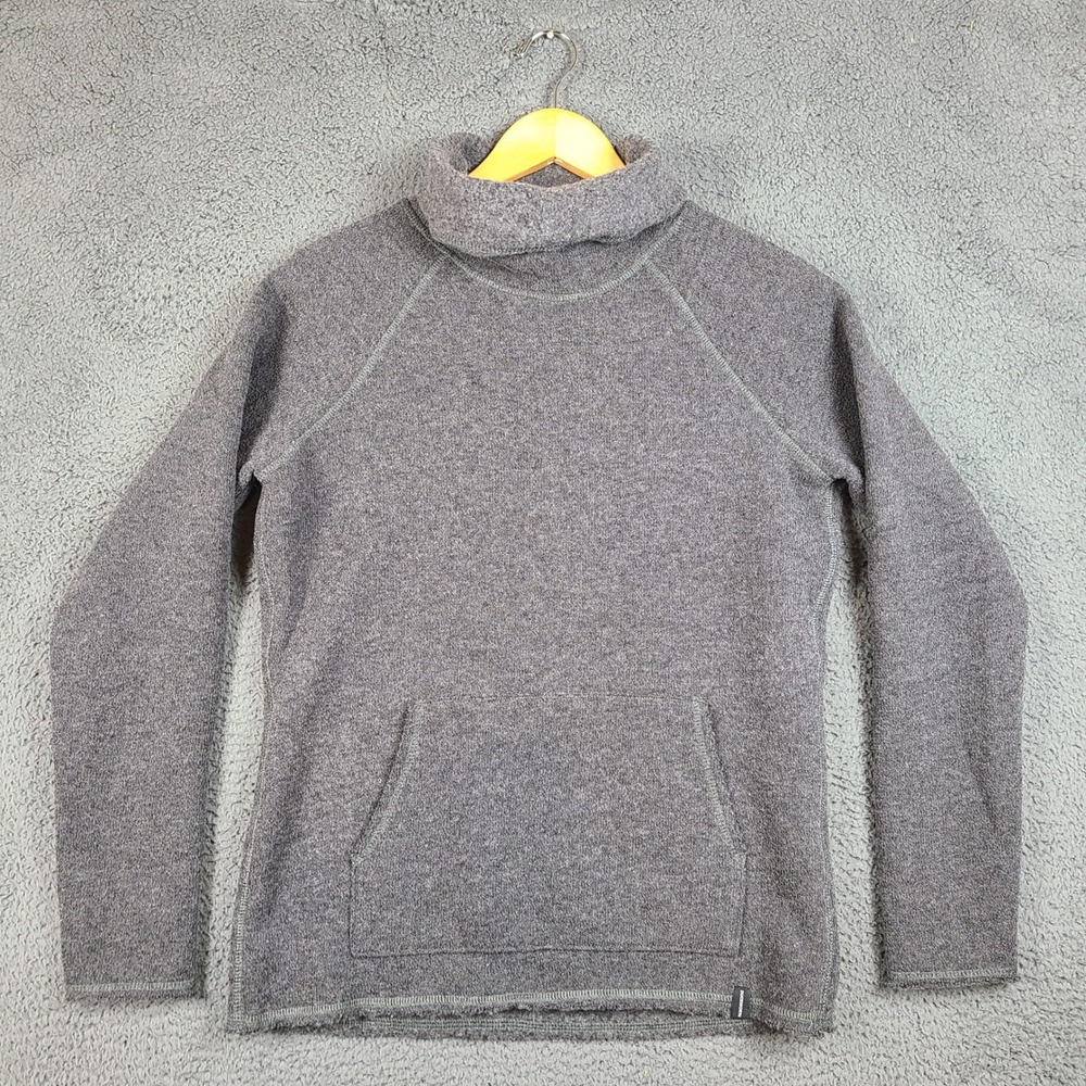 Duckworth Powder Hoody Merino Wool Fleece Pullover Grey Mens Small USA Made